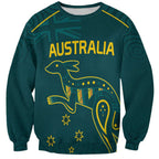 Custom Australia Rugby Sweatshirt Proud of Aussie Kangaroo