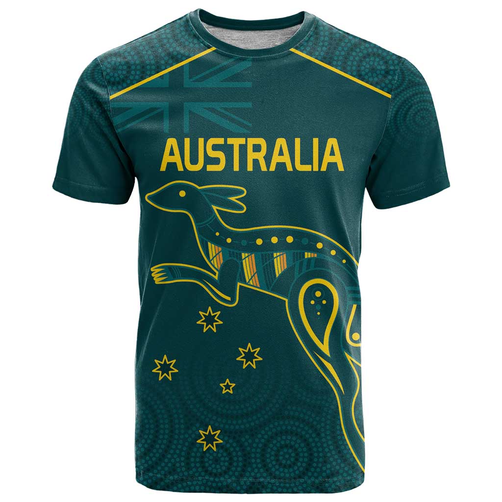 Custom Australia Rugby T Shirt Proud of Aussie Kangaroo