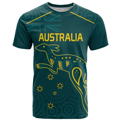 Custom Australia Rugby T Shirt Proud of Aussie Kangaroo
