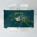 Custom Australia Rugby Tablecloth Proud of Aussie Kangaroo