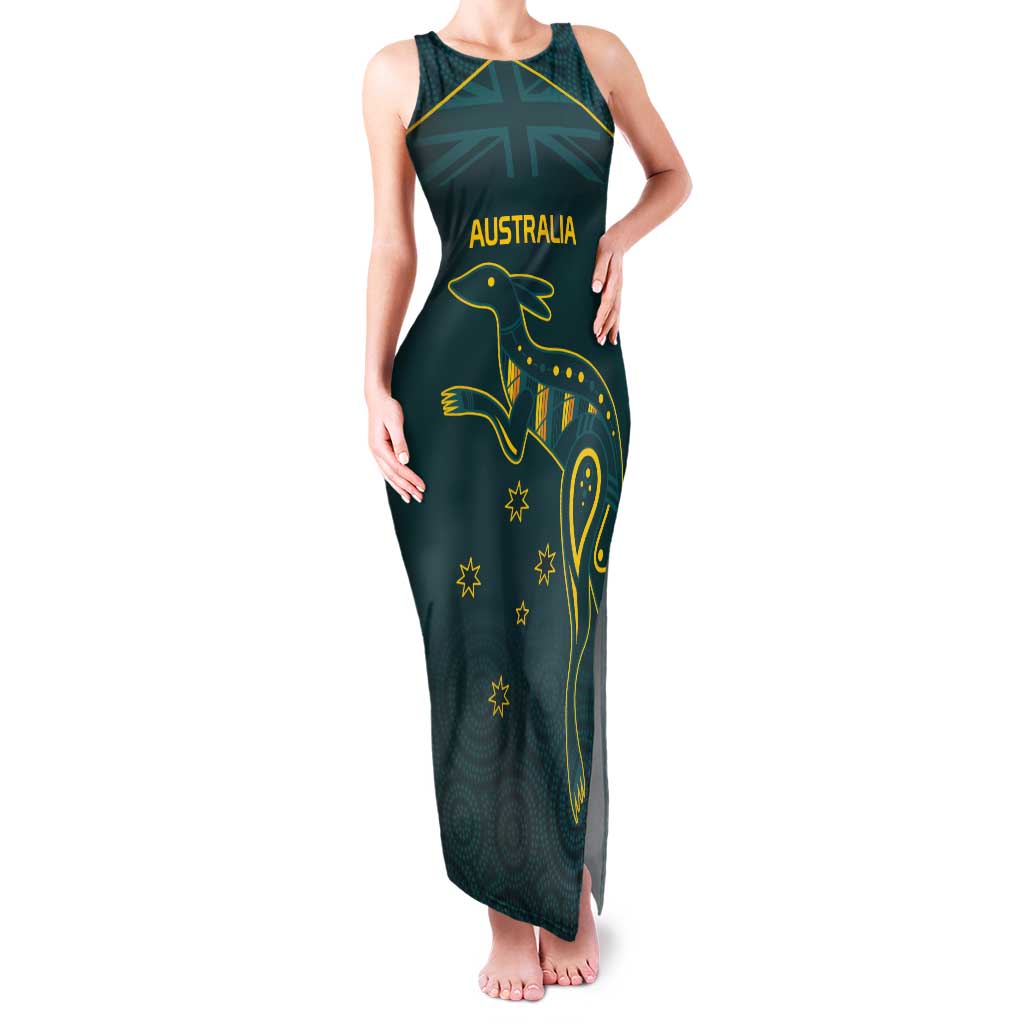 Custom Australia Rugby Tank Maxi Dress Proud of Aussie Kangaroo