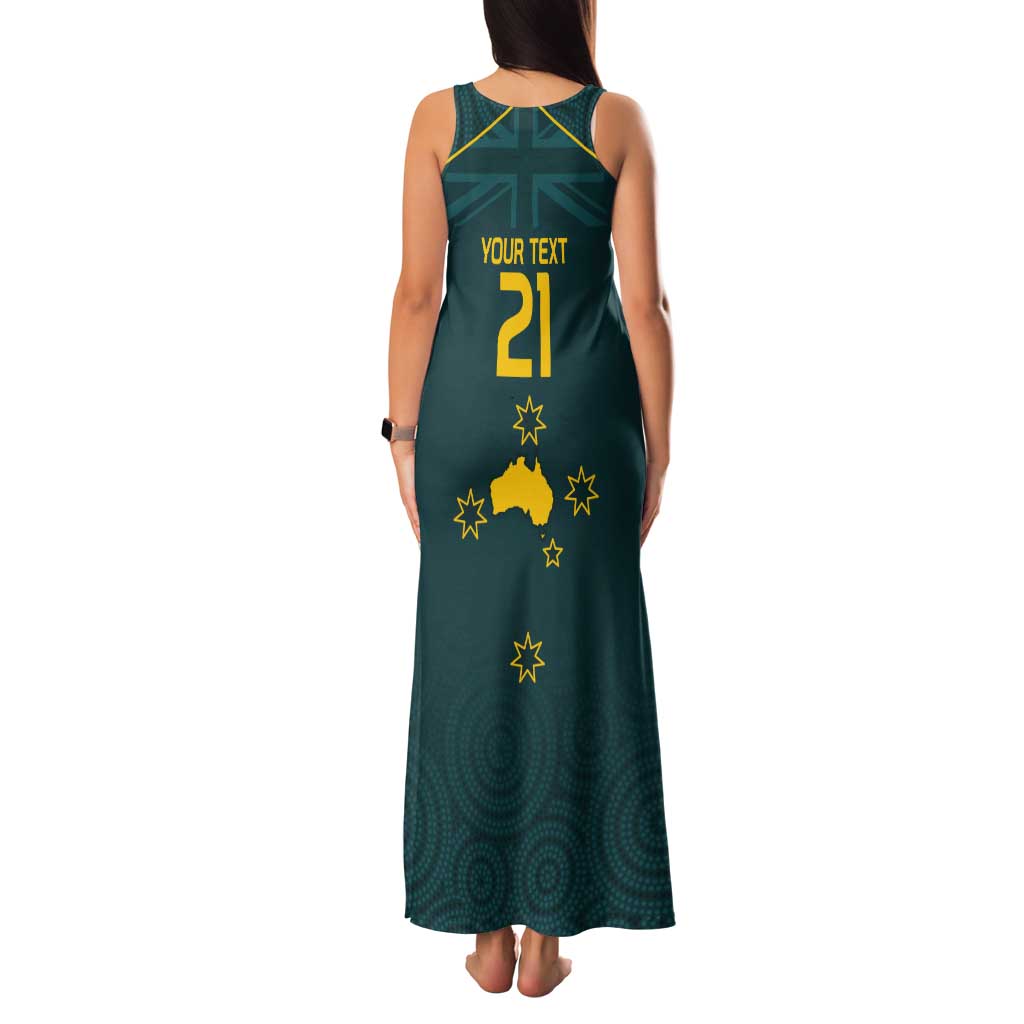 Custom Australia Rugby Tank Maxi Dress Proud of Aussie Kangaroo