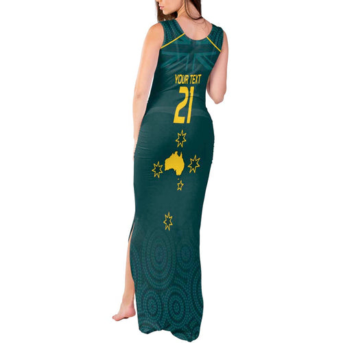 Custom Australia Rugby Tank Maxi Dress Proud of Aussie Kangaroo