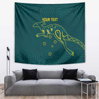 Custom Australia Rugby Tapestry Proud of Aussie Kangaroo