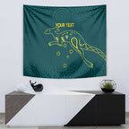 Custom Australia Rugby Tapestry Proud of Aussie Kangaroo