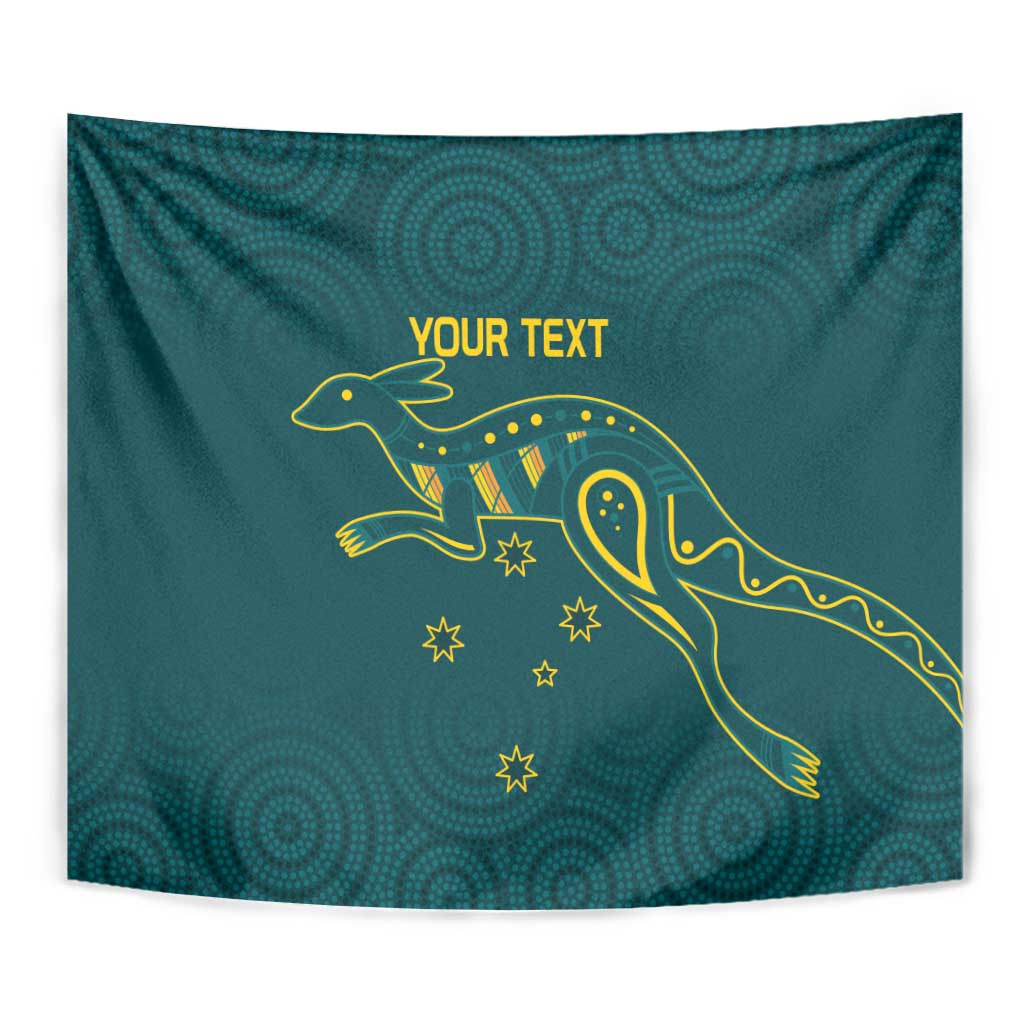 Custom Australia Rugby Tapestry Proud of Aussie Kangaroo