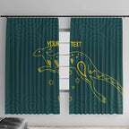 Custom Australia Rugby Window Curtain Proud of Aussie Kangaroo