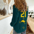 Custom Australia Rugby Women Casual Shirt Proud of Aussie Kangaroo