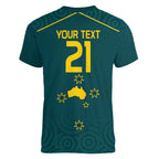 Custom Australia Rugby Women V-Neck T-Shirt Proud of Aussie Kangaroo