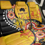 Australia Bushfire Aboriginal Personalised Back Car Seat Cover Bush Fire Dreaming - Aussie Hoodie