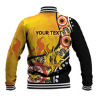 Australia Bushfire Aboriginal Personalised Baseball Jacket Bush Fire Dreaming - Aussie Hoodie