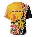 Australia Bushfire Aboriginal Personalised Baseball Jersey Bush Fire Dreaming - Aussie Hoodie