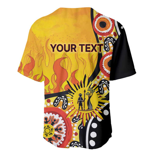 Australia Bushfire Aboriginal Personalised Baseball Jersey Bush Fire Dreaming - Aussie Hoodie