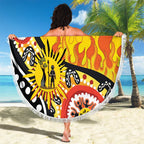 Australia Bushfire Aboriginal Personalised Beach Blanket Bush Fire Dreaming - Aussie Hoodie