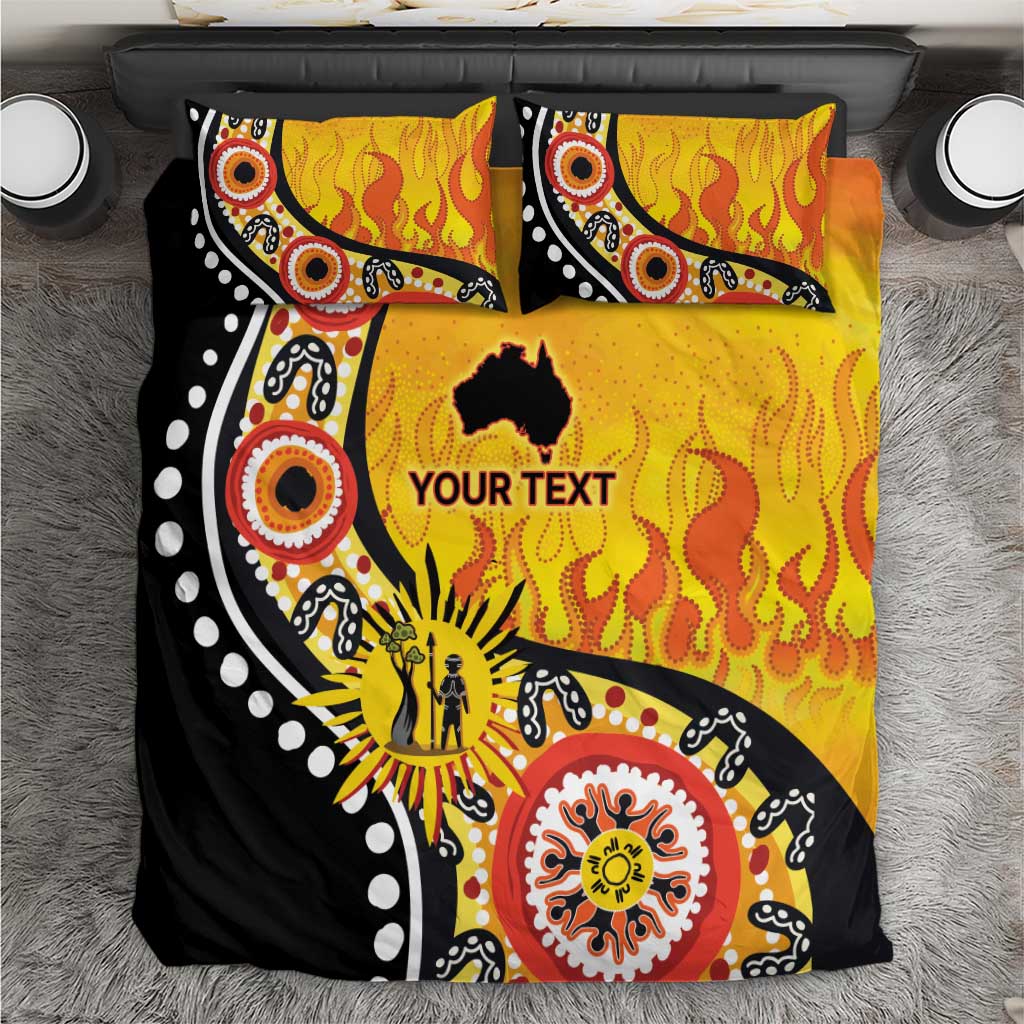 Australia Bushfire Aboriginal Personalised Bedding Set Bush Fire Dreaming - Aussie Hoodie