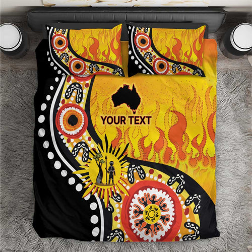 Australia Bushfire Aboriginal Personalised Bedding Set Bush Fire Dreaming - Aussie Hoodie
