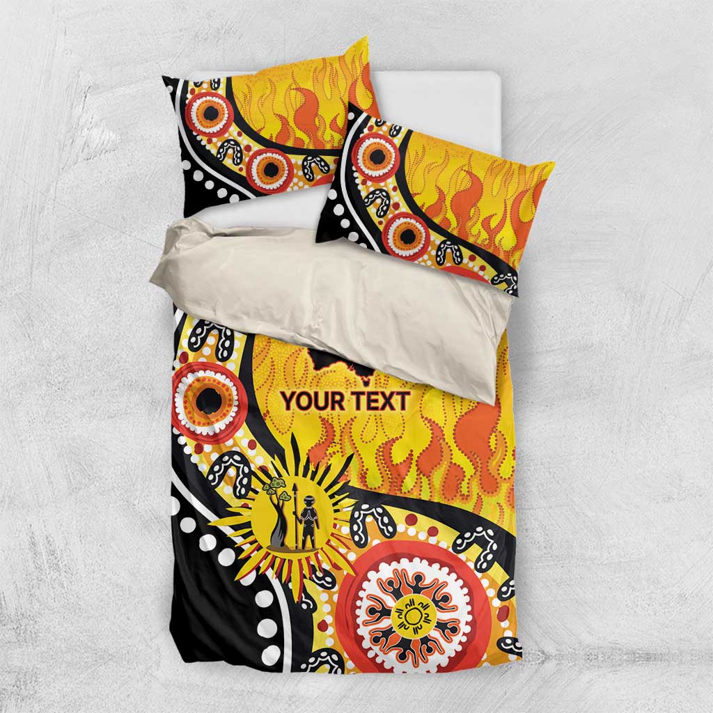 Australia Bushfire Aboriginal Personalised Bedding Set Bush Fire Dreaming - Aussie Hoodie