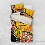 Australia Bushfire Aboriginal Personalised Bedding Set Bush Fire Dreaming - Aussie Hoodie