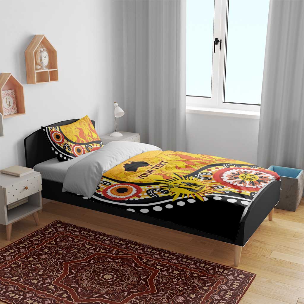 Australia Bushfire Aboriginal Personalised Bedding Set Bush Fire Dreaming - Aussie Hoodie