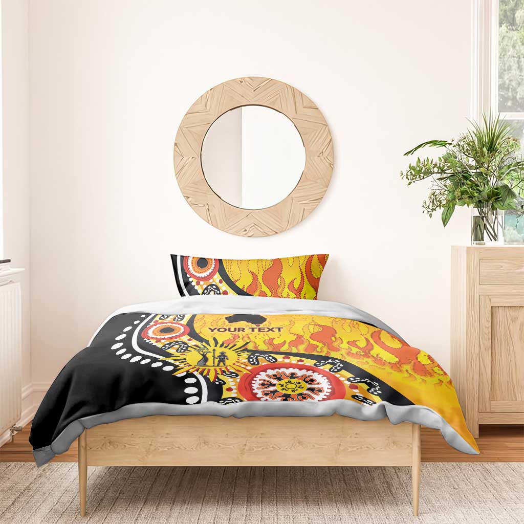Australia Bushfire Aboriginal Personalised Bedding Set Bush Fire Dreaming - Aussie Hoodie