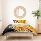 Australia Bushfire Aboriginal Personalised Bedding Set Bush Fire Dreaming - Aussie Hoodie