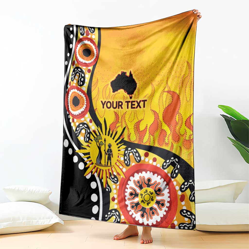 Australia Bushfire Aboriginal Personalised Blanket Bush Fire Dreaming - Aussie Hoodie
