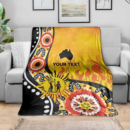 Australia Bushfire Aboriginal Personalised Blanket Bush Fire Dreaming - Aussie Hoodie