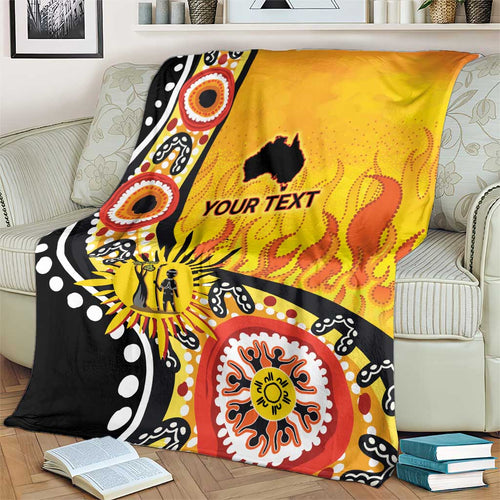 Australia Bushfire Aboriginal Personalised Blanket Bush Fire Dreaming - Aussie Hoodie