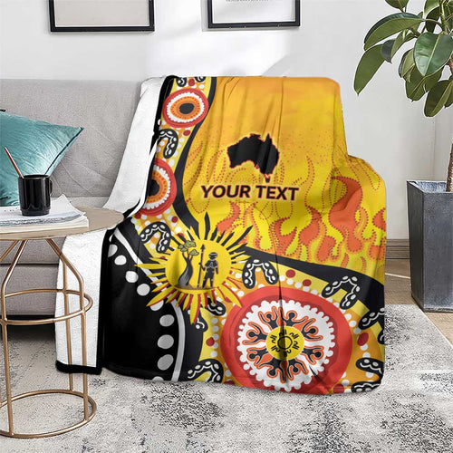 Australia Bushfire Aboriginal Personalised Blanket Bush Fire Dreaming - Aussie Hoodie