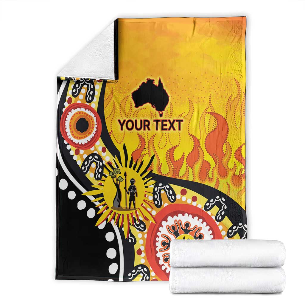 Australia Bushfire Aboriginal Personalised Blanket Bush Fire Dreaming - Aussie Hoodie