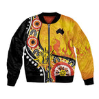 Australia Bushfire Aboriginal Personalised Bomber Jacket Bush Fire Dreaming - Aussie Hoodie
