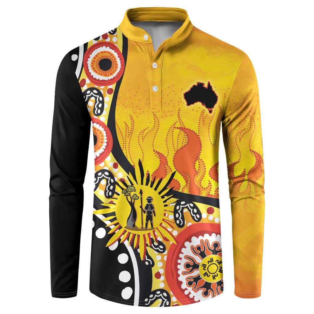 Australia Bushfire Aboriginal Personalised Button Sweatshirt Bush Fire Dreaming - Aussie Hoodie