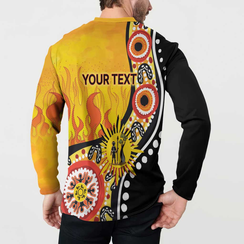 Australia Bushfire Aboriginal Personalised Button Sweatshirt Bush Fire Dreaming - Aussie Hoodie