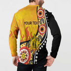 Australia Bushfire Aboriginal Personalised Button Sweatshirt Bush Fire Dreaming - Aussie Hoodie