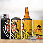Australia Bushfire Aboriginal Personalised 4 in 1 Can Cooler Tumbler Bush Fire Dreaming - Aussie Hoodie