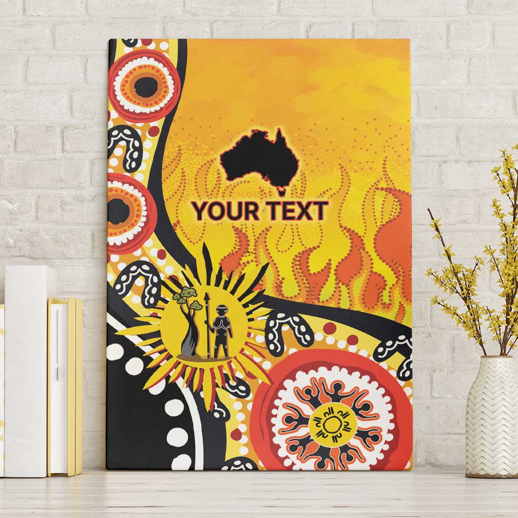 Australia Bushfire Aboriginal Personalised Canvas Wall Art Bush Fire Dreaming - Aussie Hoodie