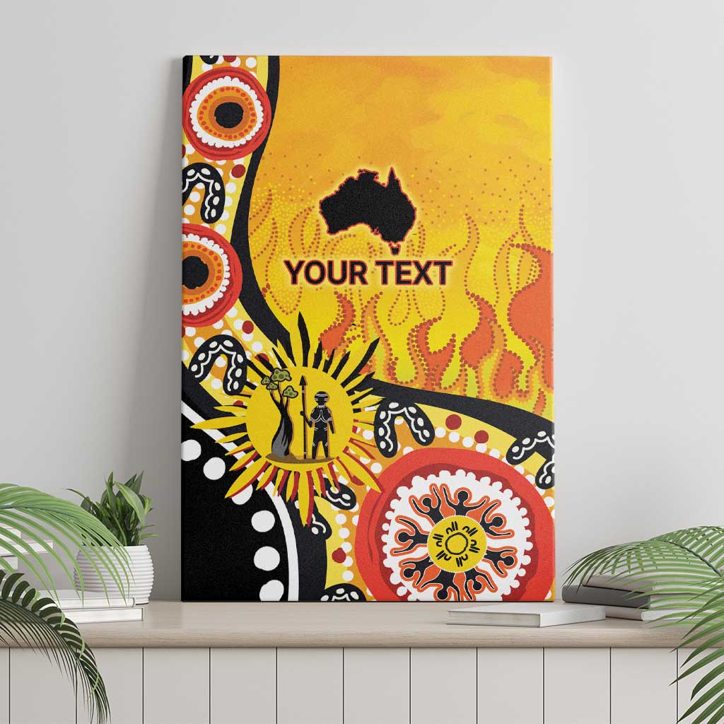 Australia Bushfire Aboriginal Personalised Canvas Wall Art Bush Fire Dreaming - Aussie Hoodie