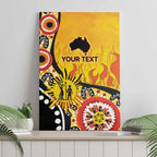 Australia Bushfire Aboriginal Personalised Canvas Wall Art Bush Fire Dreaming - Aussie Hoodie
