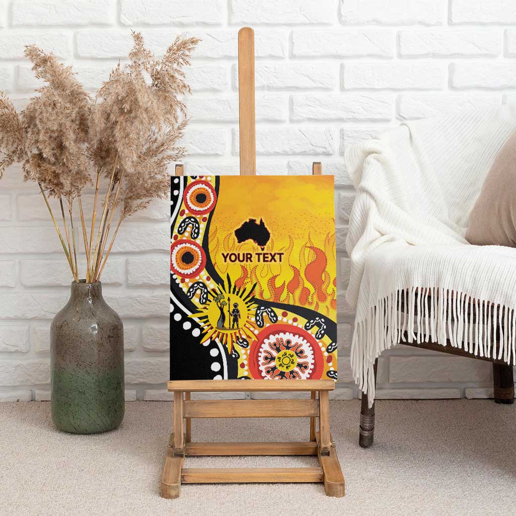Australia Bushfire Aboriginal Personalised Canvas Wall Art Bush Fire Dreaming - Aussie Hoodie