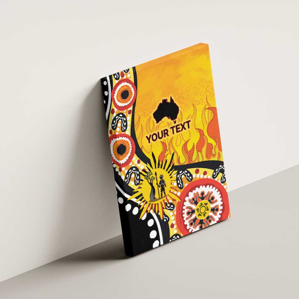 Australia Bushfire Aboriginal Personalised Canvas Wall Art Bush Fire Dreaming - Aussie Hoodie