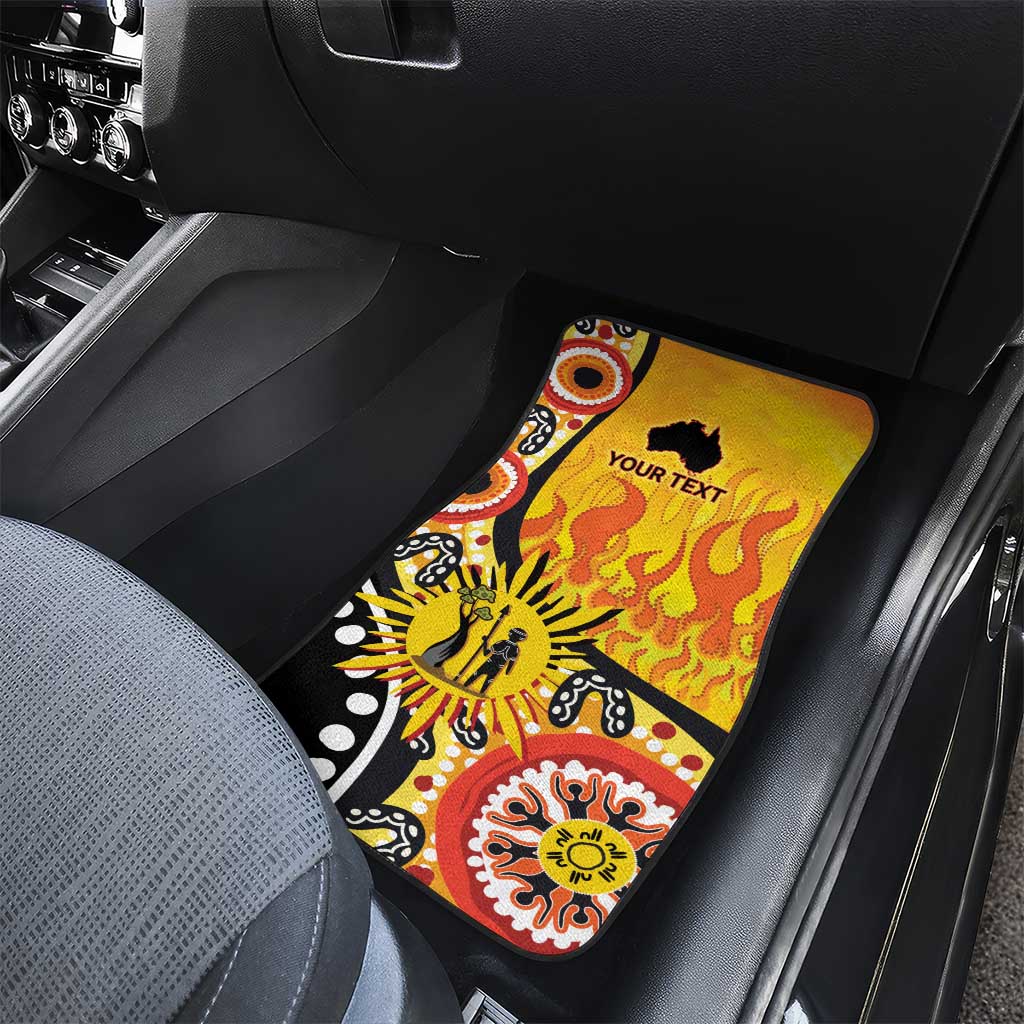 Australia Bushfire Aboriginal Personalised Car Mats Bush Fire Dreaming - Aussie Hoodie