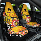 Australia Bushfire Aboriginal Personalised Car Seat Cover Bush Fire Dreaming - Aussie Hoodie