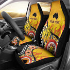 Australia Bushfire Aboriginal Personalised Car Seat Cover Bush Fire Dreaming - Aussie Hoodie