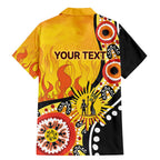 Australia Bushfire Aboriginal Personalised Family Matching Mermaid Dress and Hawaiian Shirt Bush Fire Dreaming - Aussie Hoodie