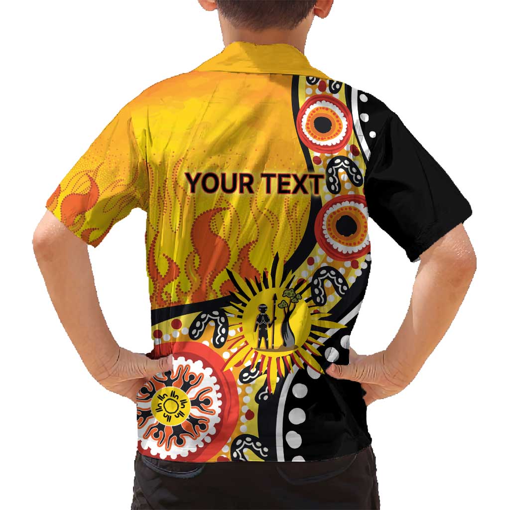 Australia Bushfire Aboriginal Personalised Family Matching Off Shoulder Maxi Dress and Hawaiian Shirt Bush Fire Dreaming - Aussie Hoodie
