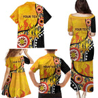 Australia Bushfire Aboriginal Personalised Family Matching Puletasi and Hawaiian Shirt Bush Fire Dreaming - Aussie Hoodie