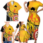 Australia Bushfire Aboriginal Personalised Family Matching Short Sleeve Bodycon Dress and Hawaiian Shirt Bush Fire Dreaming - Aussie Hoodie