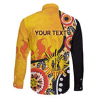 Australia Bushfire Aboriginal Personalised Family Matching Short Sleeve Bodycon Dress and Hawaiian Shirt Bush Fire Dreaming - Aussie Hoodie