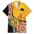 Australia Bushfire Aboriginal Personalised Family Matching Tank Maxi Dress and Hawaiian Shirt Bush Fire Dreaming - Aussie Hoodie