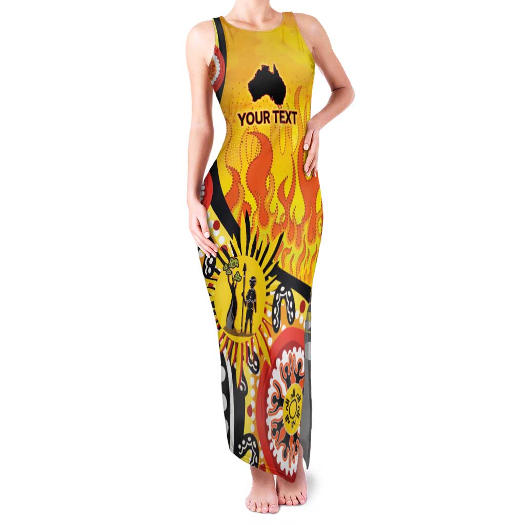 Australia Bushfire Aboriginal Personalised Family Matching Tank Maxi Dress and Hawaiian Shirt Bush Fire Dreaming - Aussie Hoodie